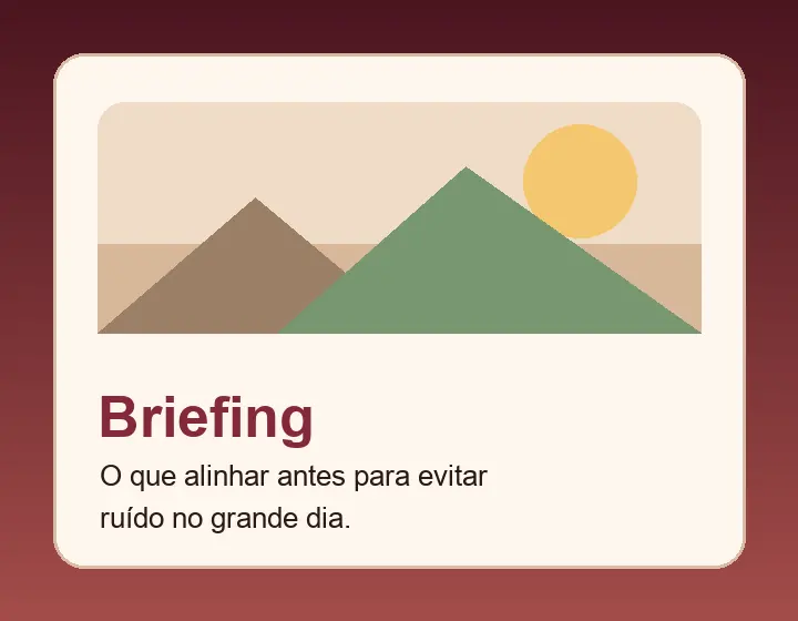 Card visual sobre briefing